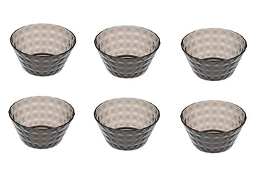 Invero Set mit 6 Prismen-Diamant-Design-Kunststoffschalen – wiederverwendbar, stark und spülmaschinenfest, ideal zum Servieren von Lebensmitteln oder Snacks – Partys, Nudeln und mehr, Schwarz (15 cm) im Sale
